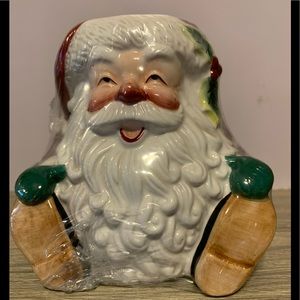 NEW Fitz & Floyd Essentials Ceramic Jolly St. Nick w/Candle